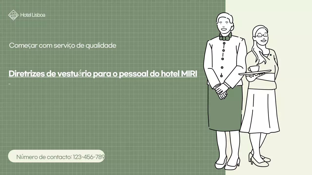 Formação dos empregados sobre o código de vestuário caqui, limpo e arrumado