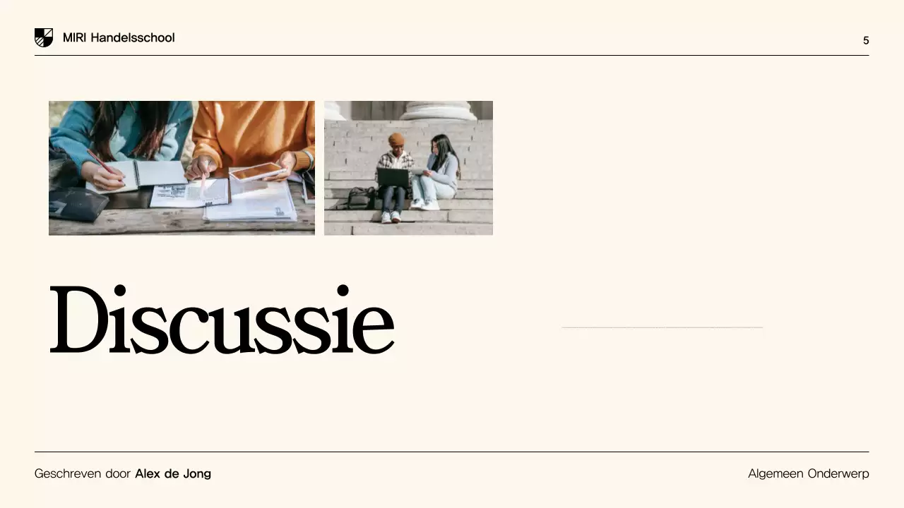 Beige moderne scriptiepresentatie