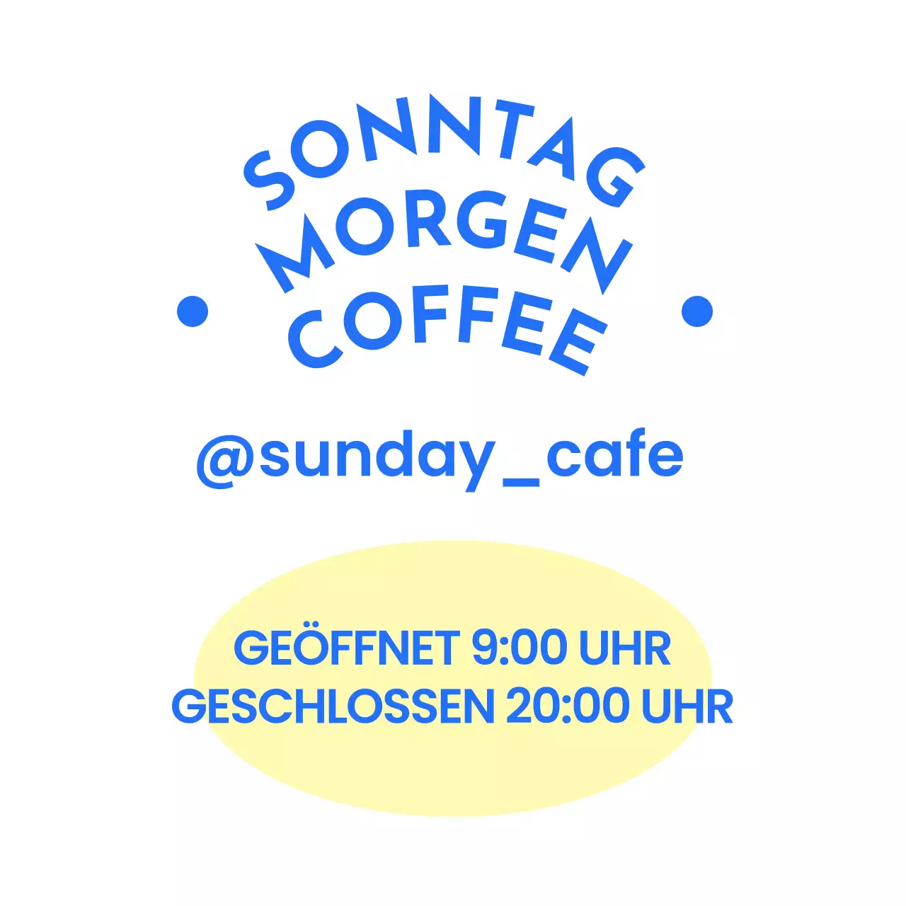 Blaues einfaches Kaffee-Logo