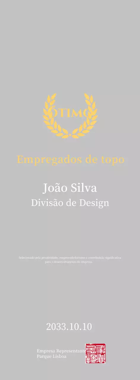 Placa de listagem simples amarela