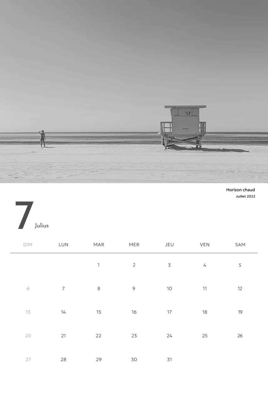Un calendrier photo à l'allure urbaine et épurée