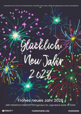 farbenfrohe festliche einladung