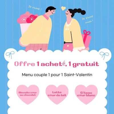 Promotion de l'événement en bleu clair