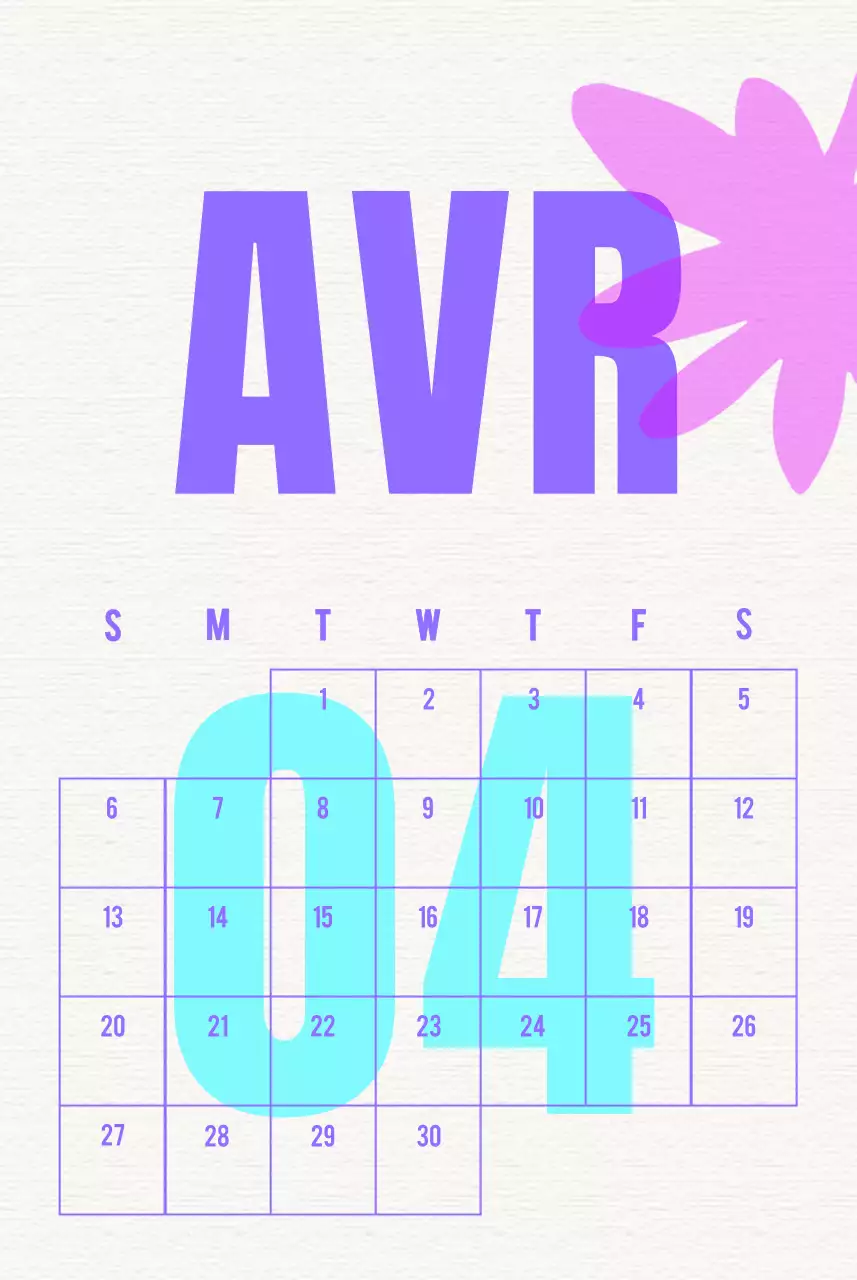 Calendrier Vintage Celebrate Blue