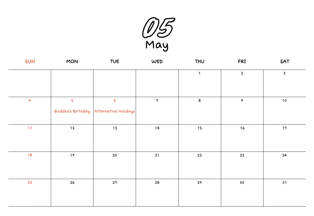 Kalender Tahun Baru Kuning