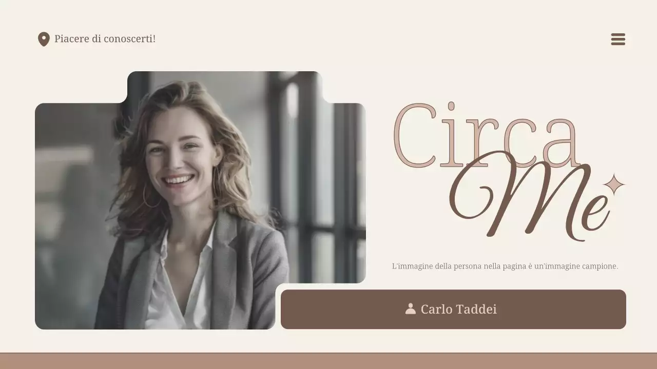 beige layout moderno del profilo