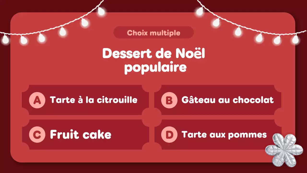 quiz de Noël à la mode rouge