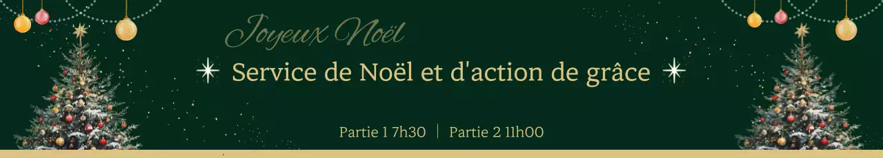 Promouvoir les services traditionnels de Noël en beige et vert