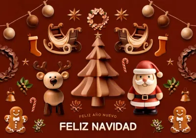 Fiestas navideñas Brown Vintage