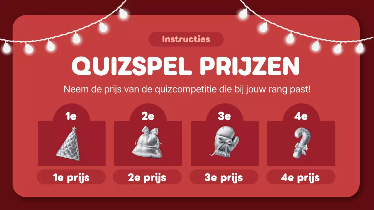 rood trendy kerst quiz layout