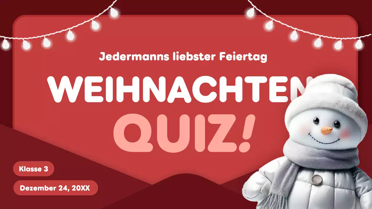 rot trendy weihnachten quiz layout