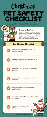 Green Minimal Pet Safety Checklist Infographic