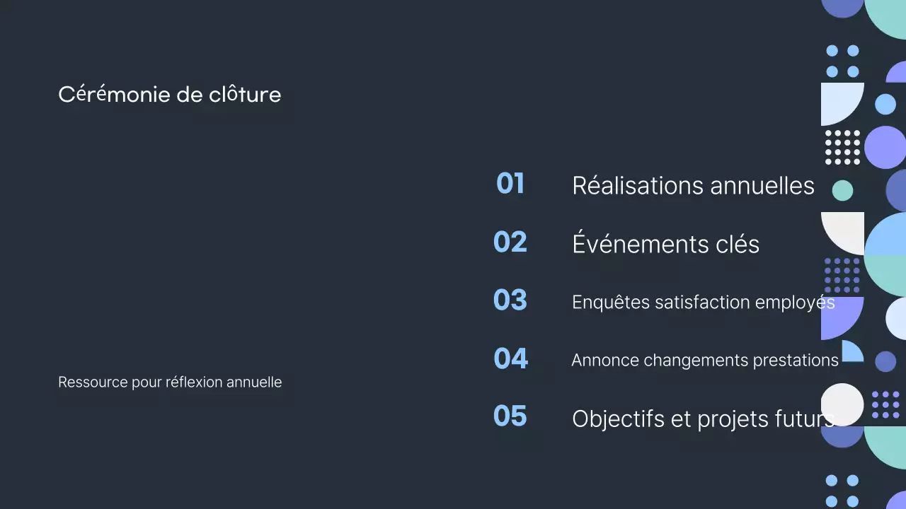 Célébrer la fin de l'année en bleu moderne