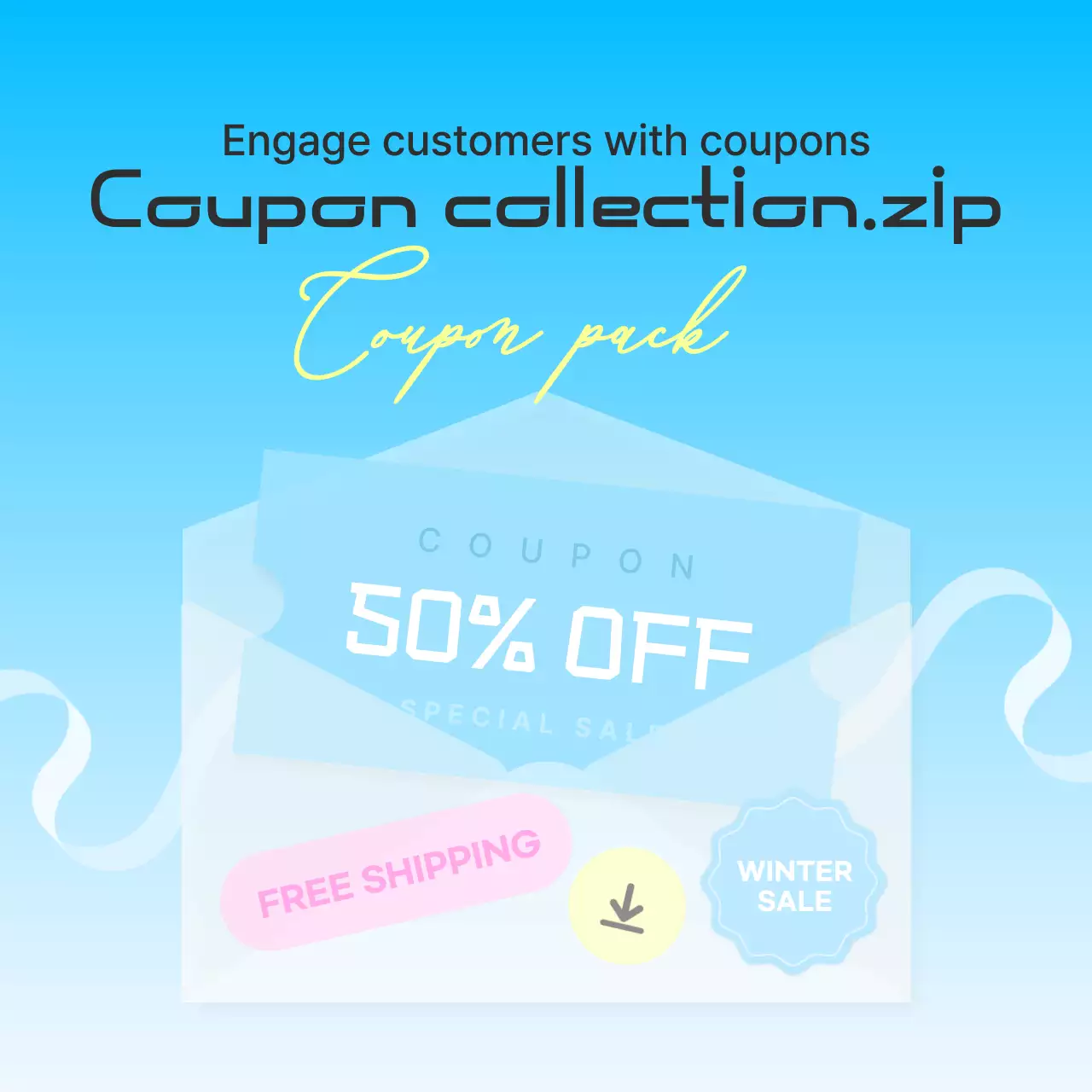 Carrossel de promoção de cupons Blue Modern Instagram