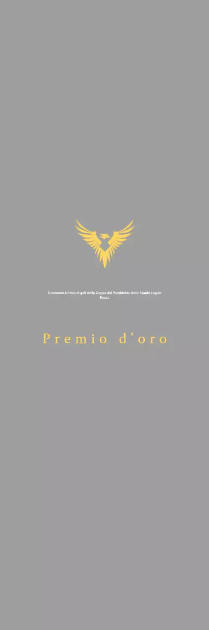 Placca per il torneo di golf con aquila