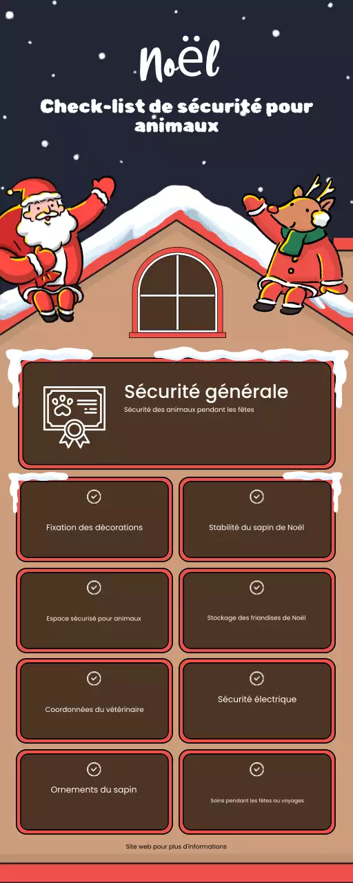 Liste de contrôle des animaux de compagnie pour les fêtes brunes