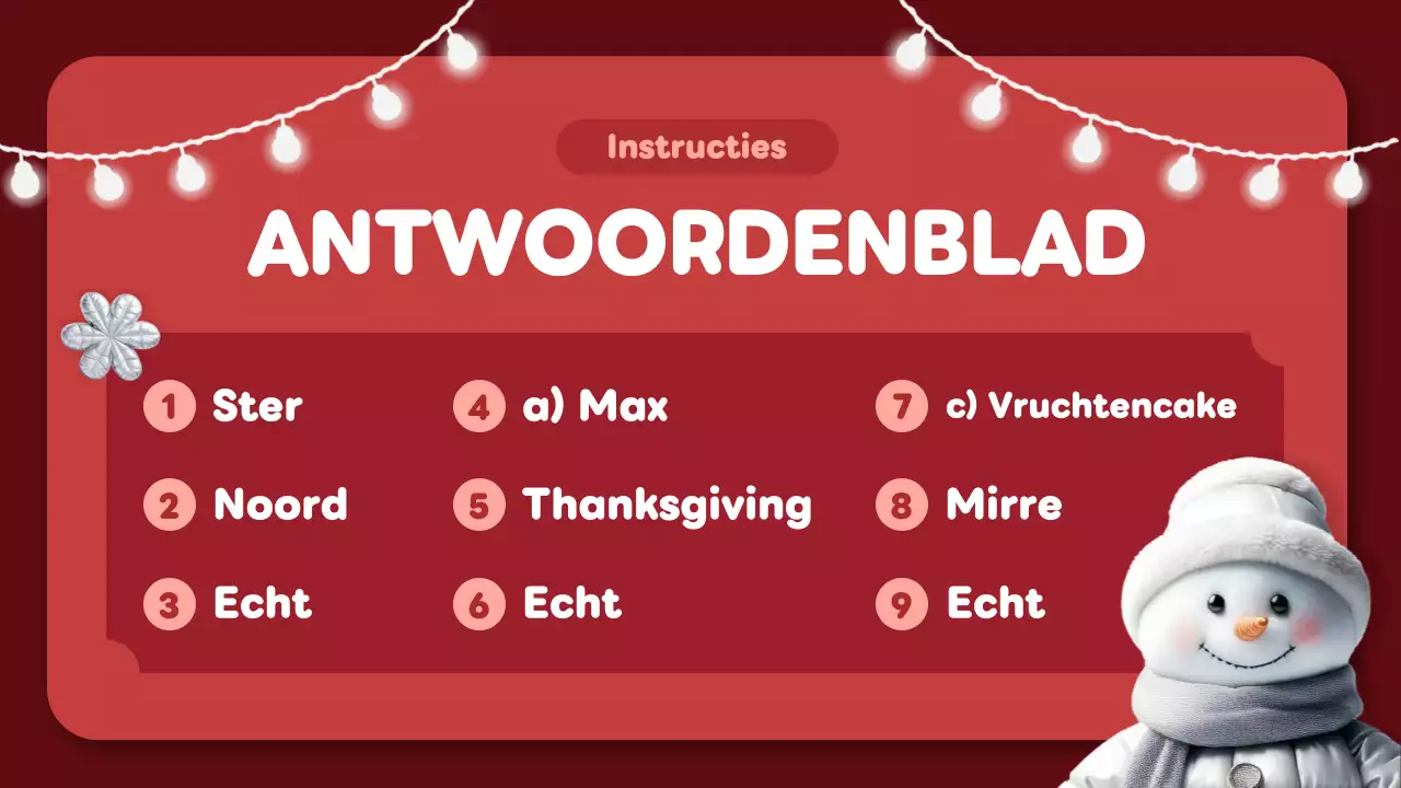 rood trendy kerst quiz layout