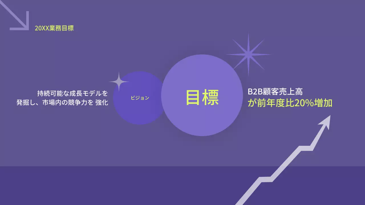 紫 シンプル 業務 計画書 プレゼンテーション