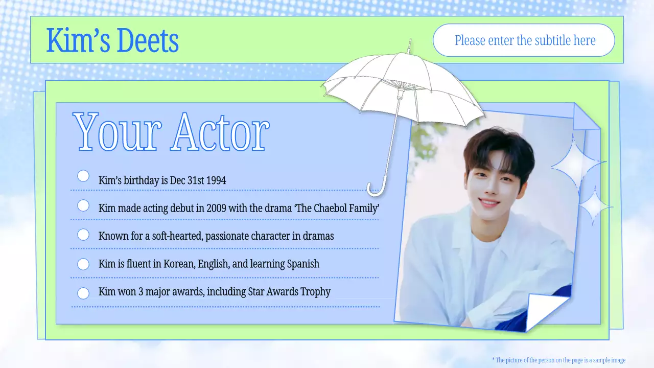 Blue Trendy K-Drama Presentation