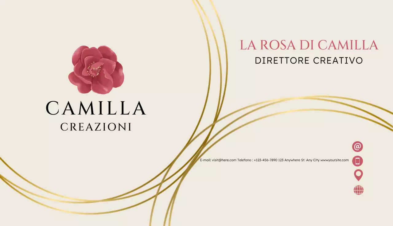 biglietto da visita elegante beige