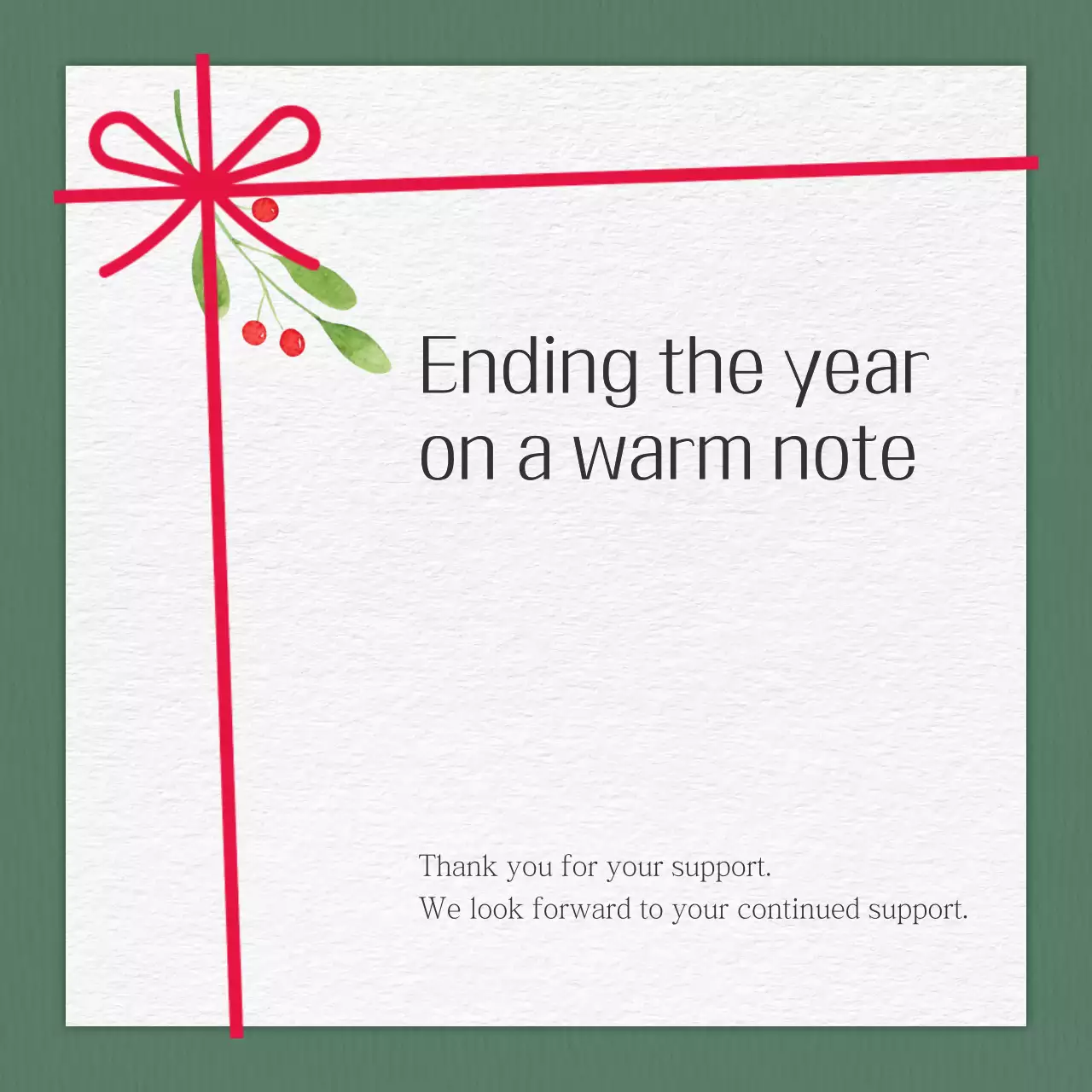 Red Traditional Holiday Greetings Card Instagram Carousel