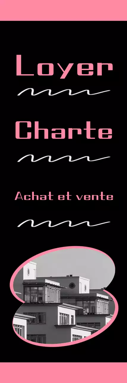 Annonces immobilières simples en rose