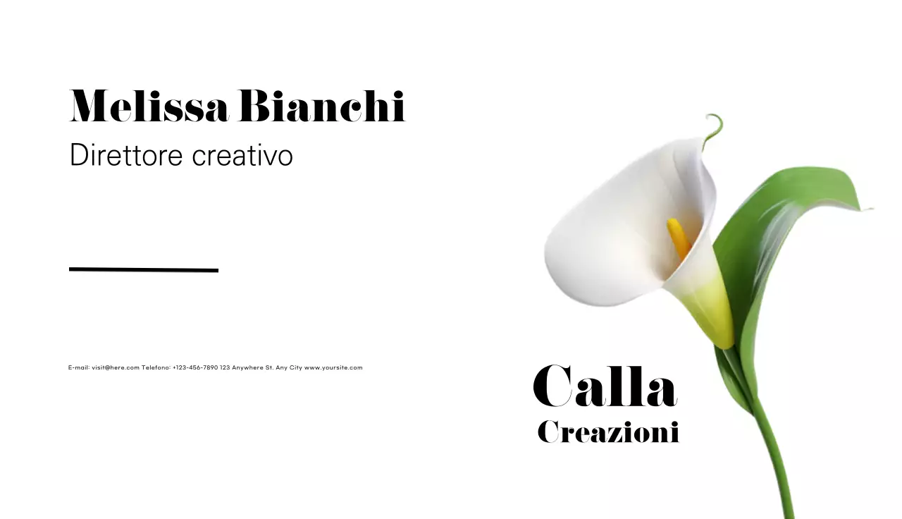 biglietto da visita elegante bianco