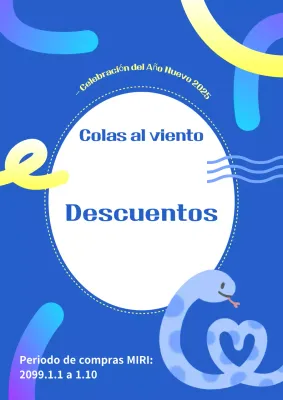 Promover una venta de pop azul