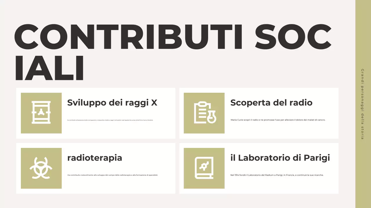 presentazione della storia classica grigia