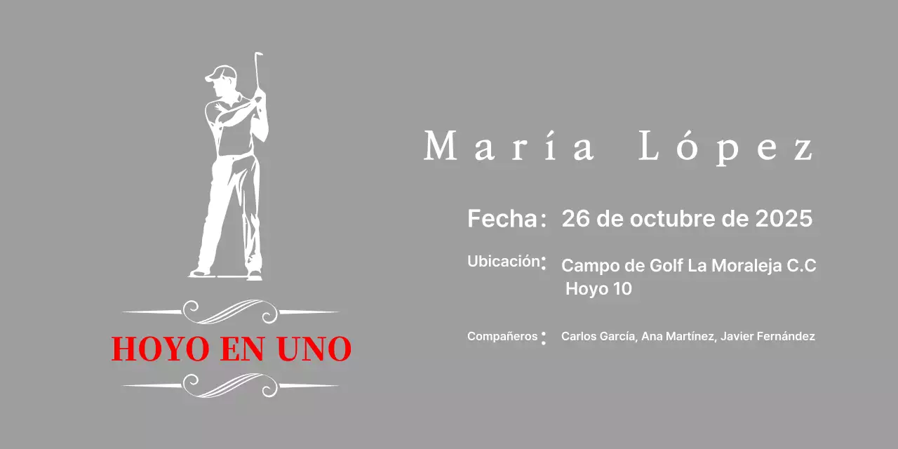 Placa clásica de golf con la ilustración de un golfista jugando al golf