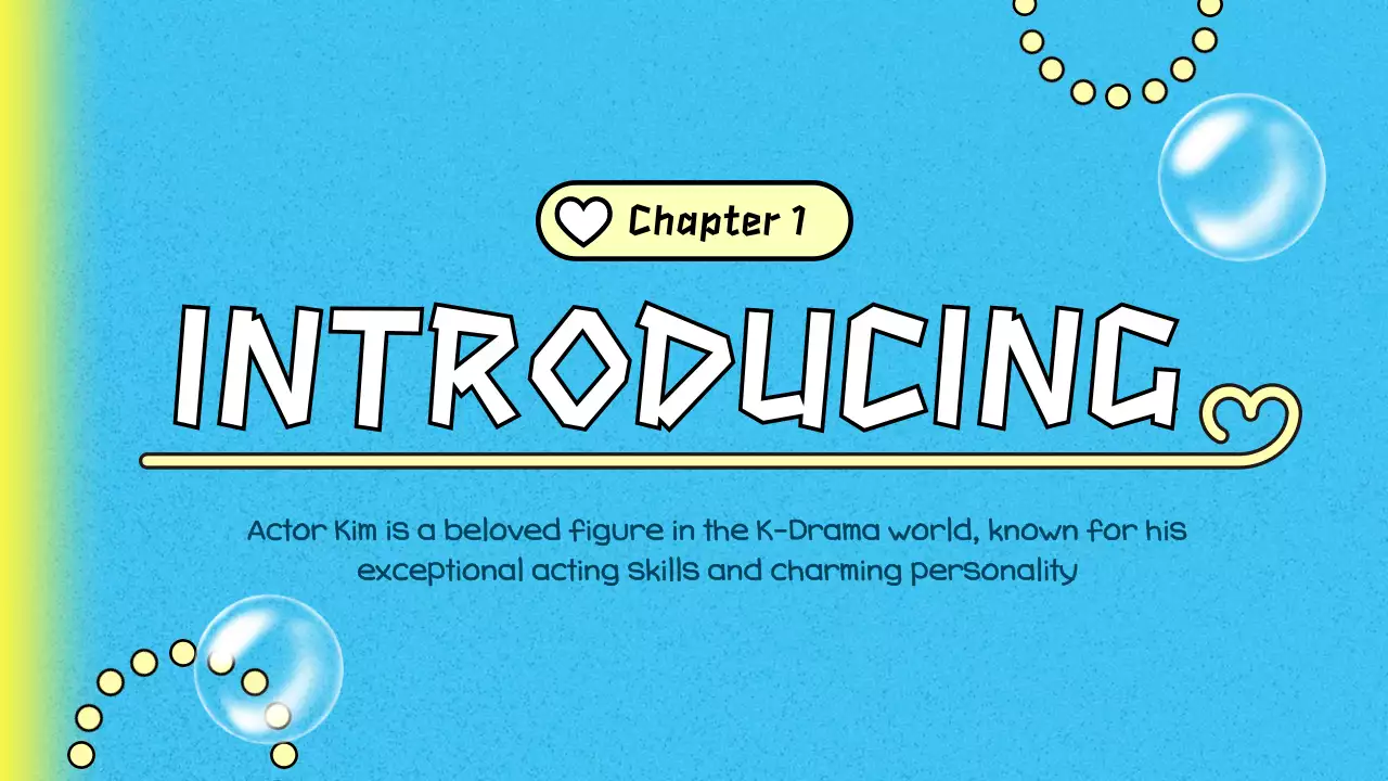 Blue Trendy K-Drama Pitch Presentation