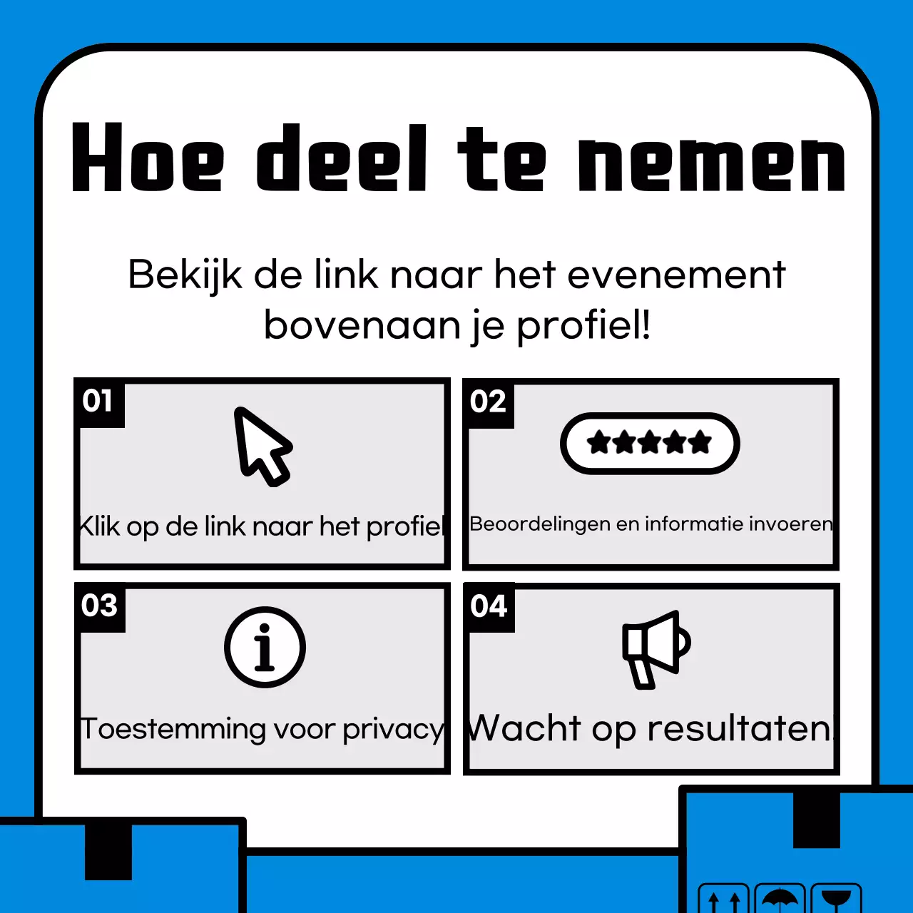 Advertenties voor Blue Gag-evenementen