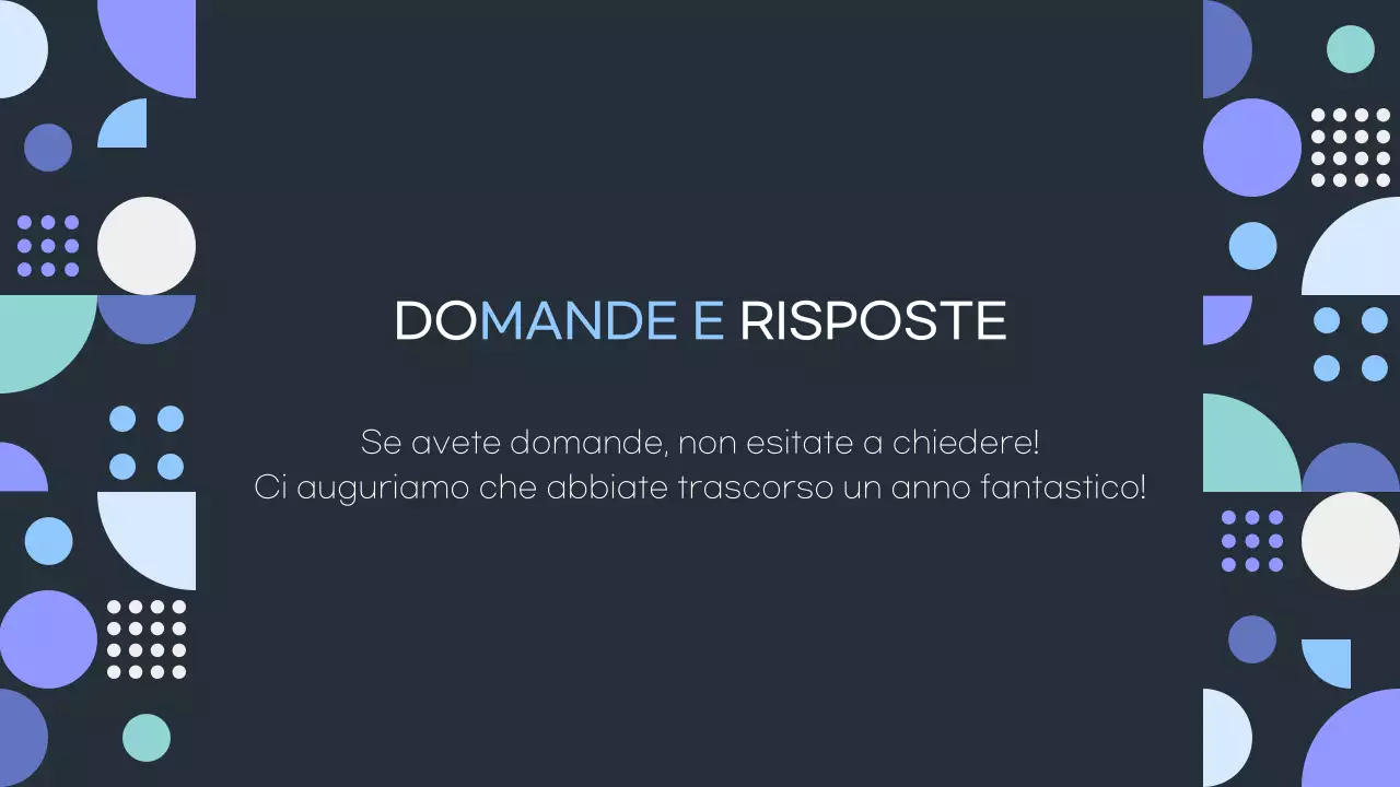 Festeggiare la fine dell'anno in blu moderno