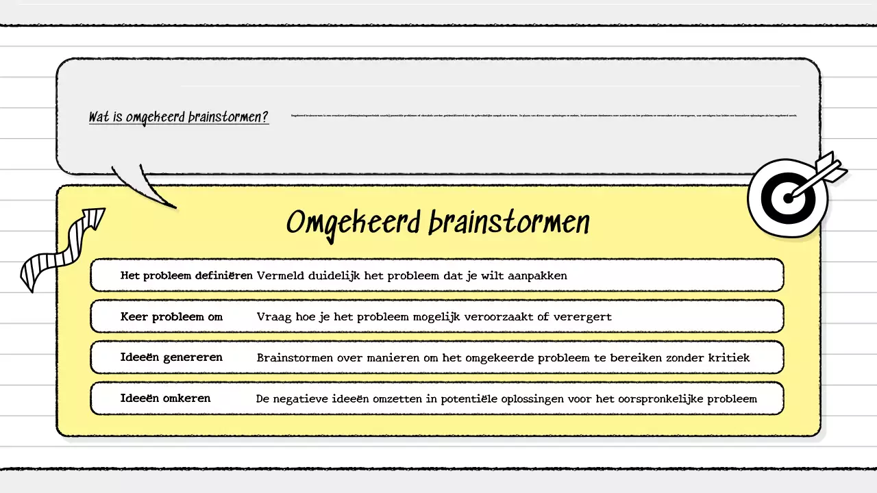 gele moderne brainstormgids