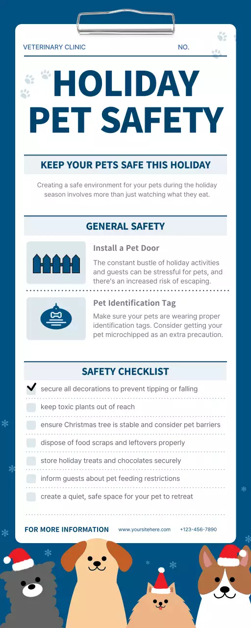 Blue Modern Pet Safety Guide Infographic