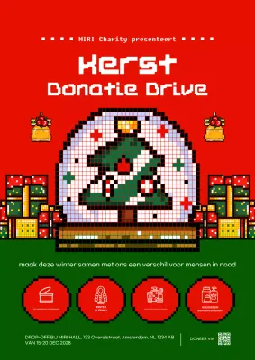 rode retro liefdadigheidsaankondiging