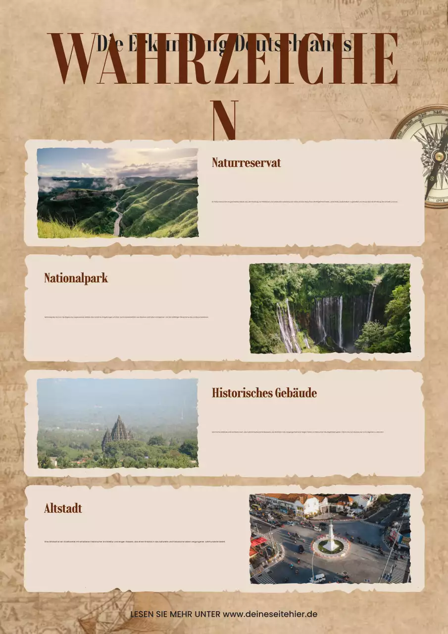 beige vintage reiseführer