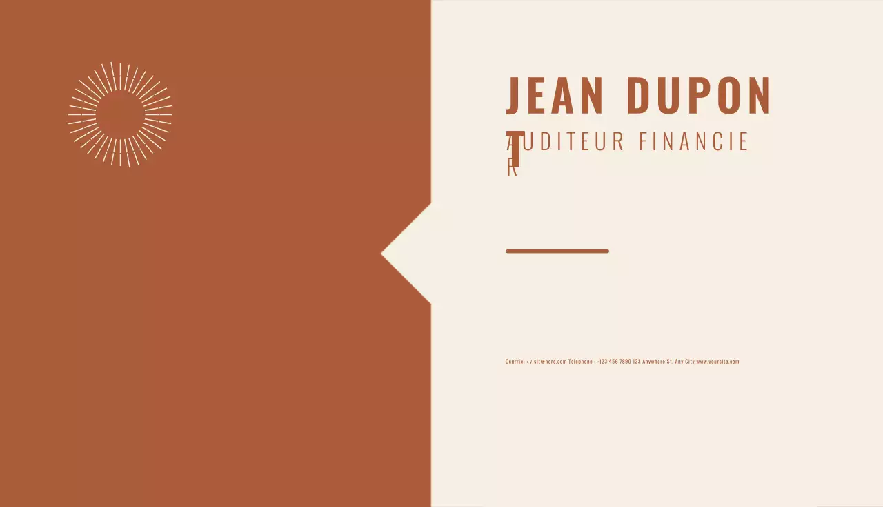 carte de visite moderne marron