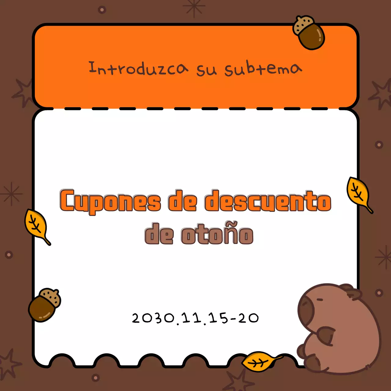 Cubierta otoñal en marrones y naranjas