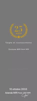 Targa di ringraziamento classica