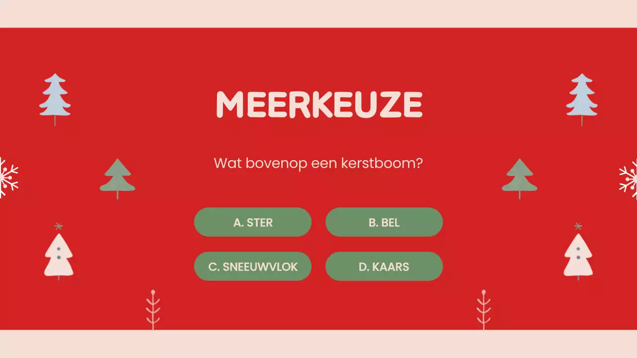 Rode Retro Kerstpresentatie