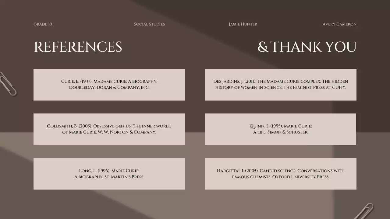 브라운 클래식 과학자 프레젠테이션