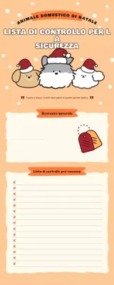 lista di controllo degli animali domestici arancioni