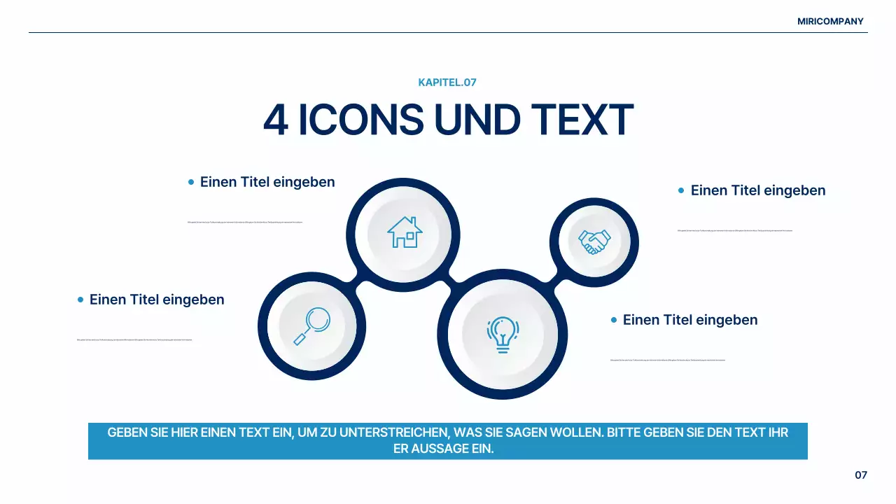 Ein einfacher globaler Geschäftsplan in Weiß und Blau
