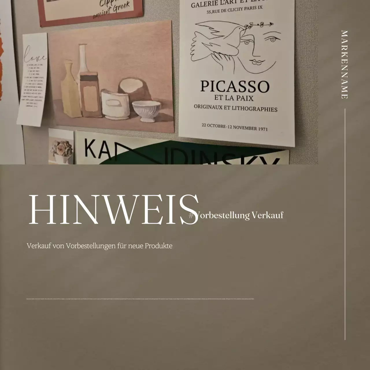 Werbung für eine moderne Herbstmarke in Braun