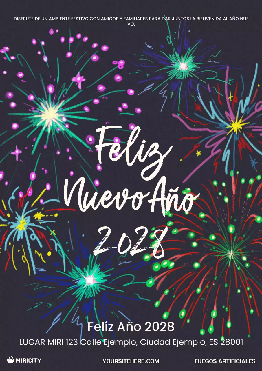 colorida invitación de celebración festiva