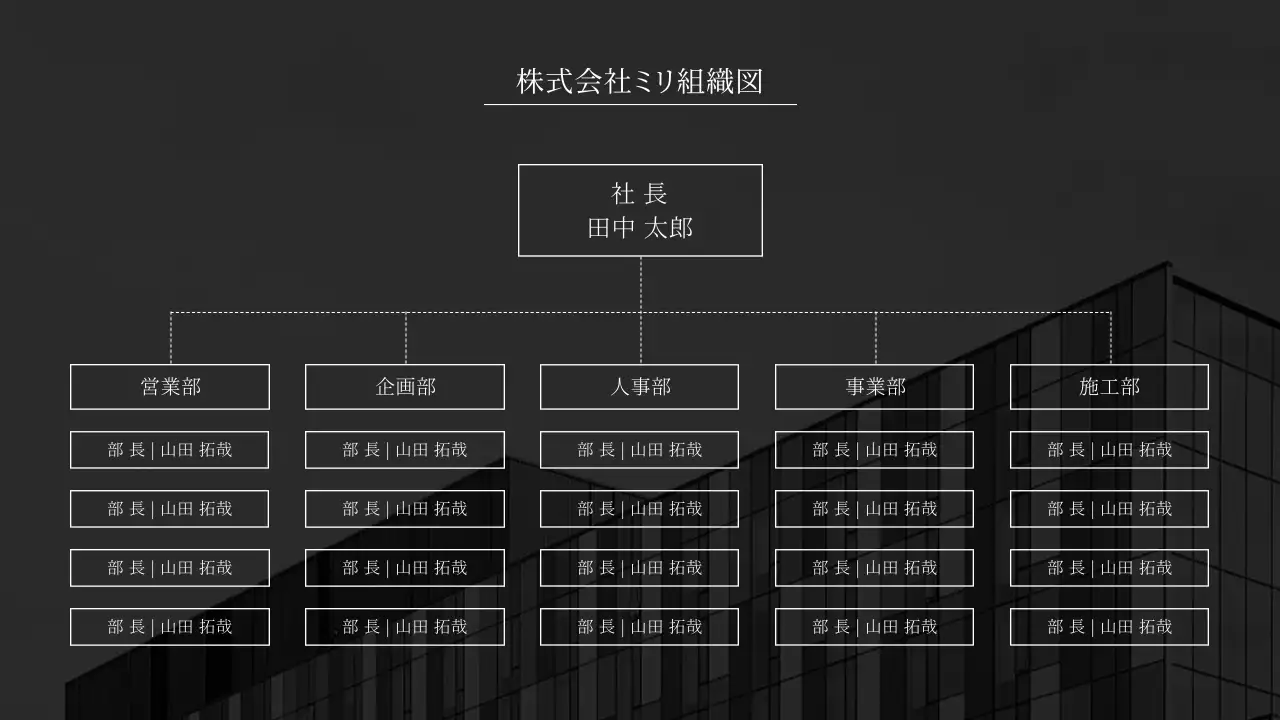 黒 モダン 会社案内 プレゼンテーション