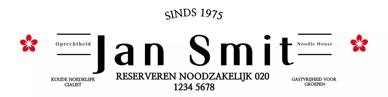 Zwarte traditionele koude noedeladvertentie