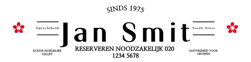 Zwarte traditionele koude noedeladvertentie