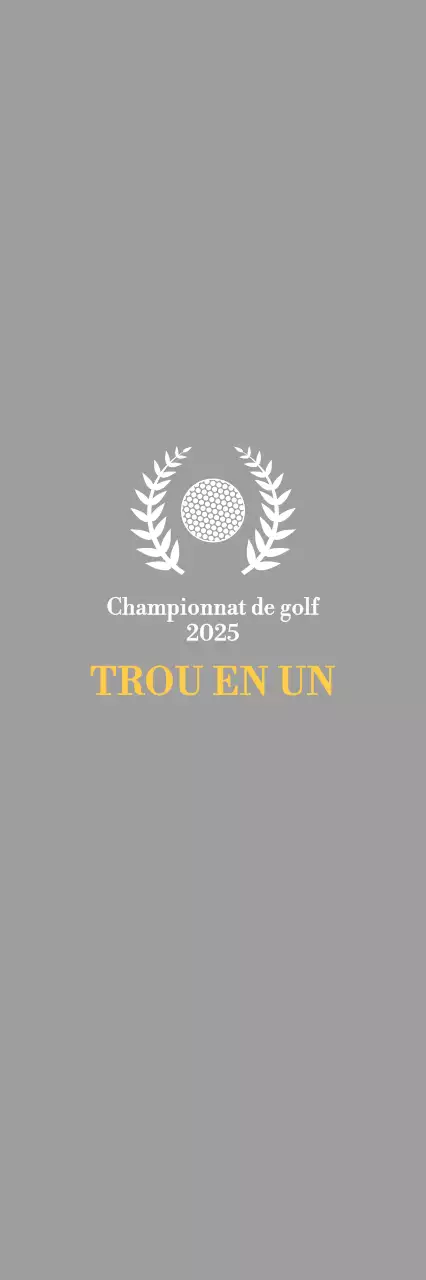 Un trophée classique de tournoi de golf représentant une couronne de laurier entourant une balle de golf.